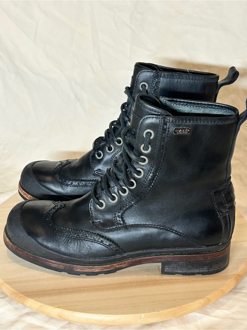 UGG Men’s Branton Black Leather Combat Boot US 9.5